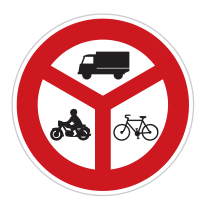B 12 Zákaz vjezdu vyznačených vozidel