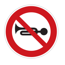 B 23a Zákaz zvukových výstražných znamení